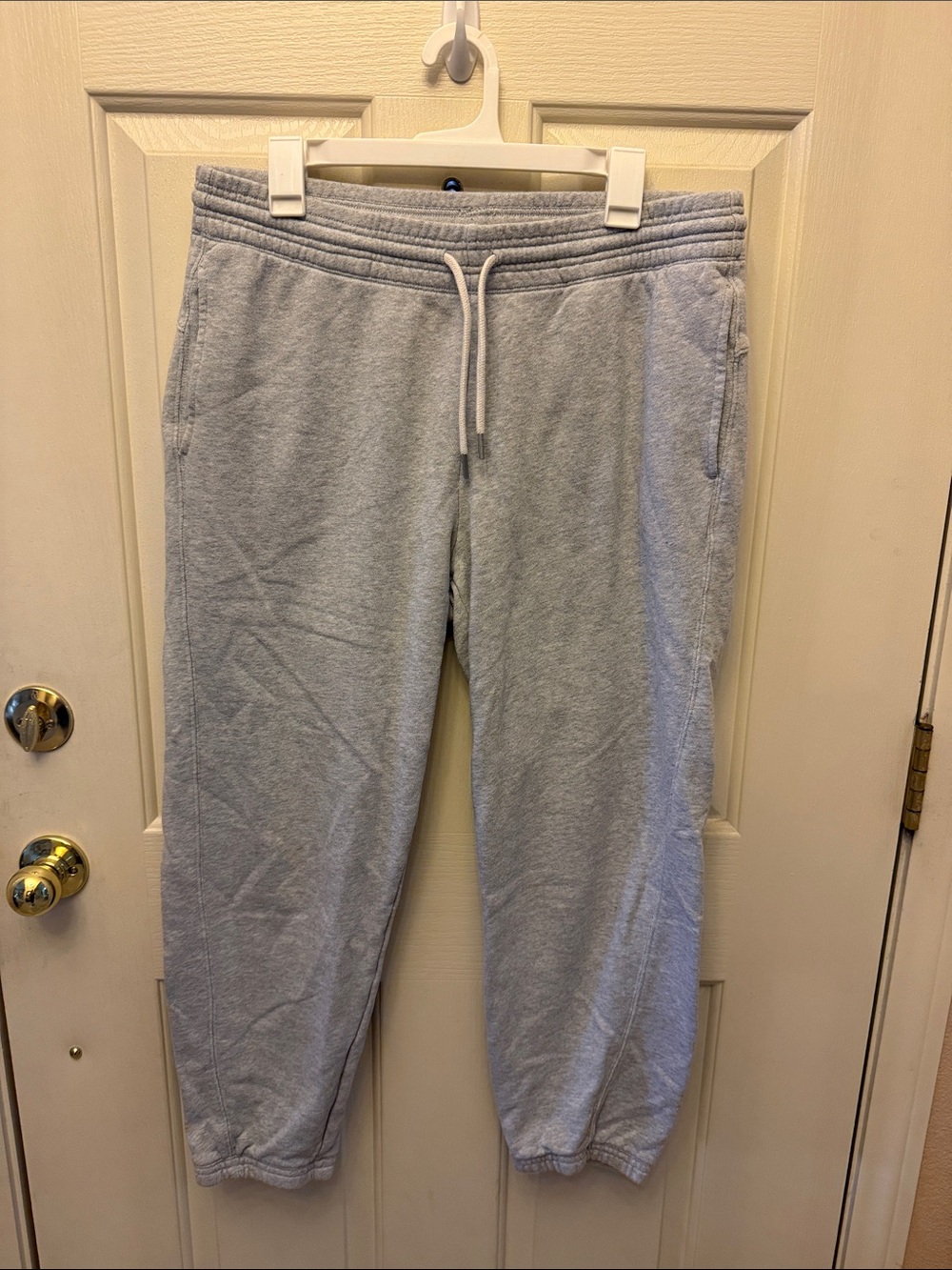 Aerie Light Gray Fleece Jogger Pants - Casual Drawstring Sweatpants